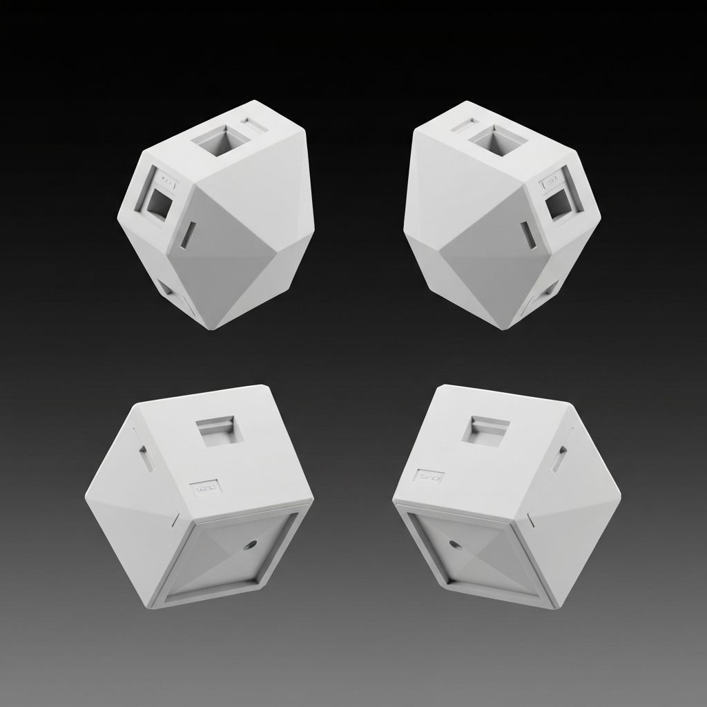 创意视觉模型效果三视图